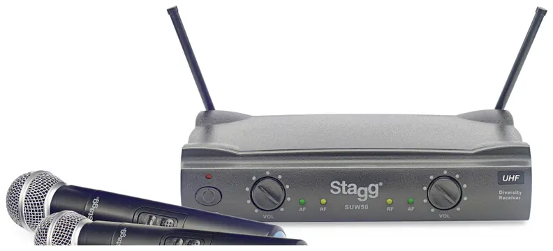 Stagg SUW 50 MM FH EU UHF true diversity draadloos tweekanaals microfoonsysteem