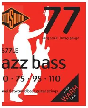Rotosound Jazz Bass 77 string set electric bass monel flatwound 50-110 RS77LE