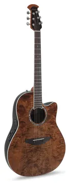Ovation CS24P-NBM-G Celebrity Traditional Plus Mid Cutaway Nutmeg Burled Maple