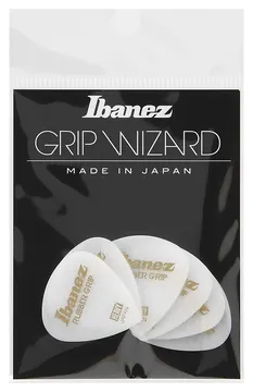 Ibanez Grip Wizard Series Rubber Grip Flat Pick - PPA16HRG-WH