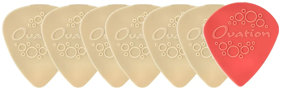 Ovation Diamond Picks Nylon Standard 351 0,46mm Plektren (6+1 Stück), dry sand (524.286)