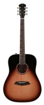 Sire A4 Series Larry Carlton Top and Back Solid Acoustic Dreadnought Guitar (Roasted Top) with SIB Electronics, A4DSVS - Sunburst