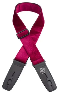 D'Andrea Lock-It Strap 2" Crushed Velvet (LIS 019 CV2-RED), Red