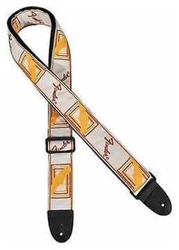 Fender tracolla monogram white/brown/yellow