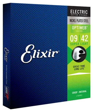 Elixir Encordoamento Para Guitarra Elixir 09 Super Light Optiweb 19002 12090