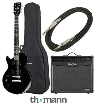 Harley Benton SC-200LH BK Student Ser Bundle