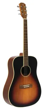 J.N GUITARS EZR-D Akoestische 4/4 dreadnought gitaar met massief cederhouten bovenblad, Ezra-serie