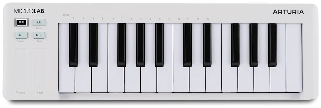 Arturia MicroLab Mk3 White MIDI Keyboard