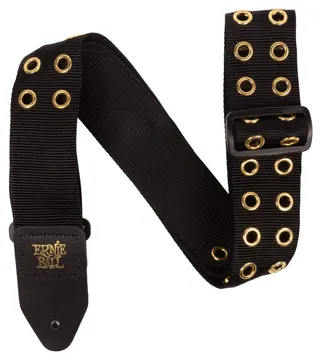 Ernie Ball 5398 Premium Strap Hole Lotta Metal Go Gitarrengurt, Hole Lotta Metal Gold