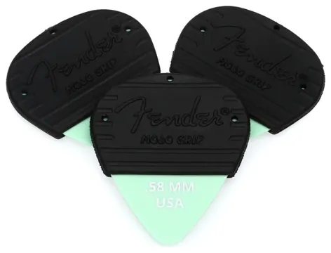 Fender Mojo Grip Picks Dura-tone Delrin 0.58 3-pack - Confezione 3 plettri per chitarra verdi