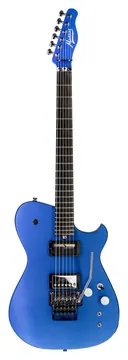 Manson Guitar Works Origin MB-1 Sustainiac Electric Guitar, Ebony FB, Floyd Rose Satin Bluebell