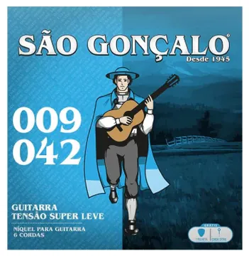 Encordoamento São Gonçalo 11026 Níquel Para Guitarra