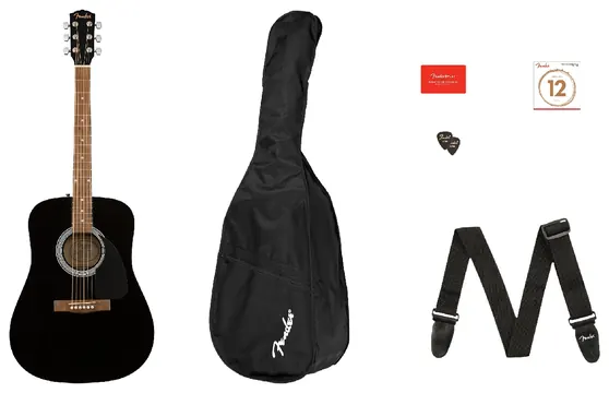 Fender FA-115 Dreadnought Pack Black - Fender