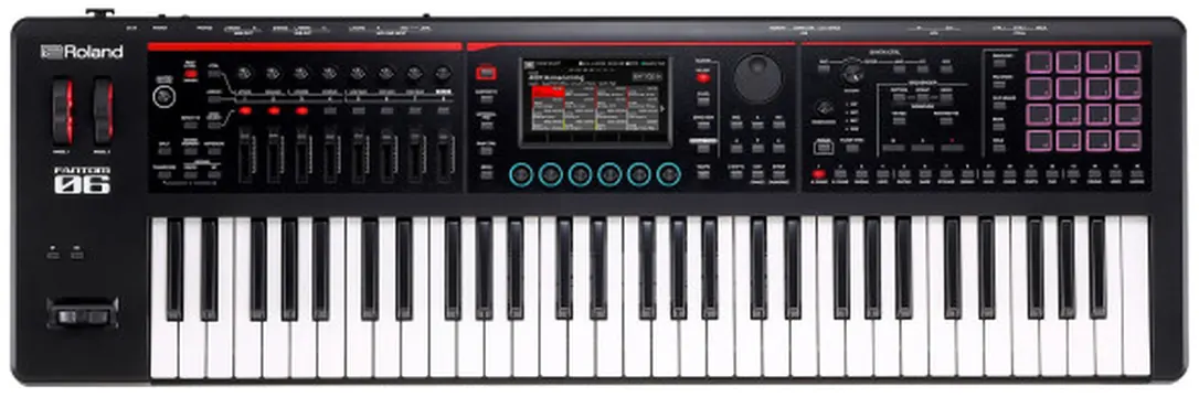 Roland FANTOM-06 Sintetizador 3.500 Sons + Sampler + Visor TOUCH a Cores 61-teclas