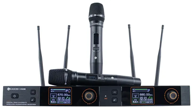 Kadosh Microfone Sem Fio Kadosh K522M UHF Mão Duplo