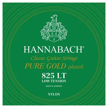 Hannabach 825 LT Pure Gold Low Tension E1-E6 Saiten für Konzertgitarre, grün