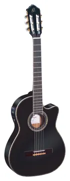 Ortega RCE145 Fichte Schmaler Hals Schwarz