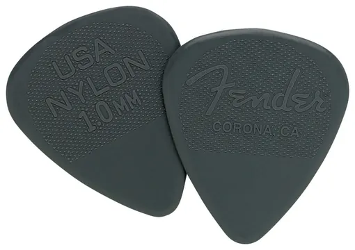 Fender 351 Nylon Pick 12 Pack Picks, Charcoal