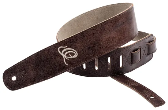Ortega OSSU-20 Guitar Suede Leather Strap Wildledergurt (60mm), Peat