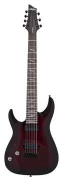 Schecter Omen 7 Elite Lh Zwart Kers Burst