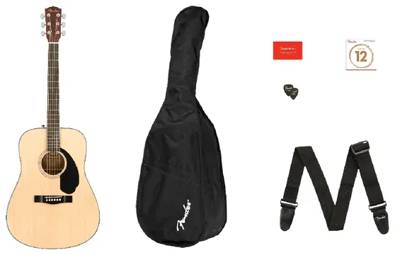 Fender CD-60S Dreadnought Pack V2 Natural - Fender
