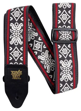 Ernie Ball Gitarrengurt, Jacquard, Blackjack Red