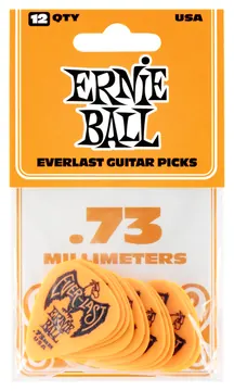 Ernie Ball 9190 Everlast Pick Pack 0,73mm Plektren, orange (12 Stück)