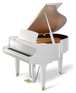 Kawai GL-10 Flügel weiß poliert – 153 cm Länge, Millennium-III-Mechanik, Resonanzboden aus massiver Fichte