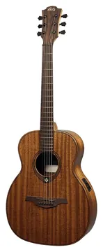 Lag TRAVEL-L-KAE Chitarra Acustica Travel Khaya Mahogany EQ Mancina