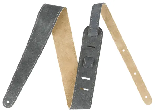 Fender 2" Suede Strap, Gray/Tan, Reversible Tracolla per Chitarra