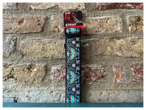 D'Addario Pad Lock Woven Guitar Strap Phoenix Dream